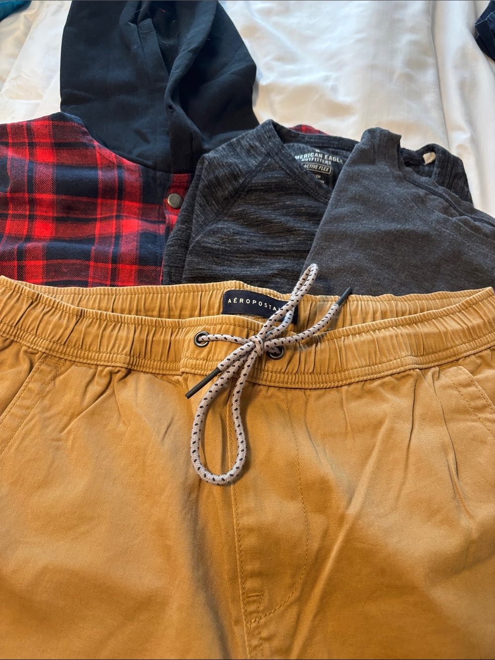 Teen Boy Lot Aeropostale American Eagle Nautica Plaid Hoodie